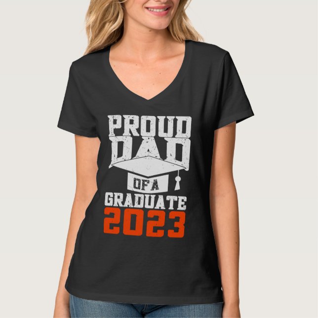 T-shirt Proud Dad Of A Graduate  Graduate Graduation (Devant)