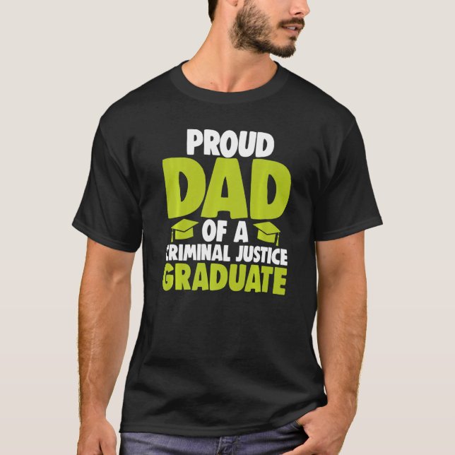 T-shirt Proud Dad Of Criminal Justice Graduate Women Court (Devant)