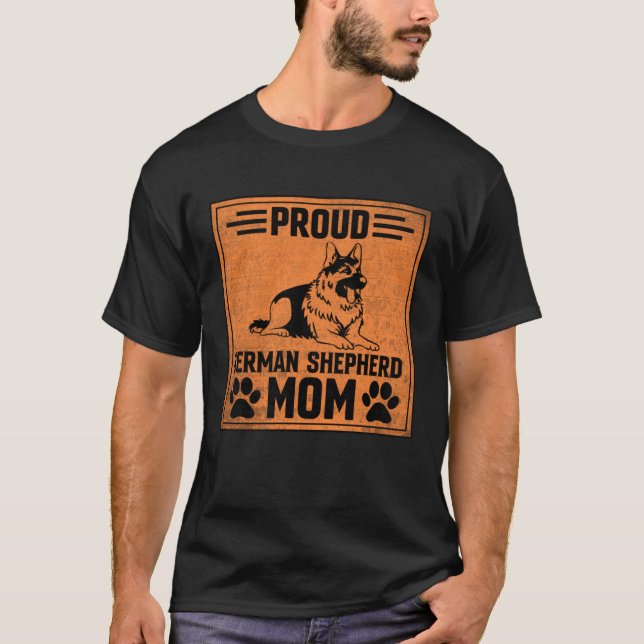 T-shirt Proud German Shepherd Mom Dog  Saying (Devant)
