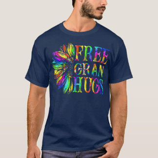 T-shirt Proud LGBTQ Free Gran Hugs LGBT Pride Month sunflo
