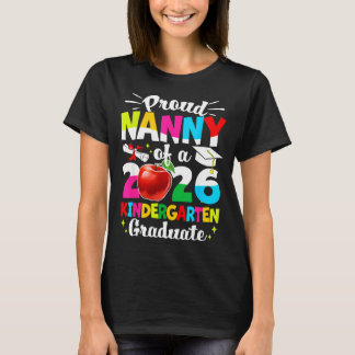 T-shirt Proud nanny of a class of 2026 graduate kids 