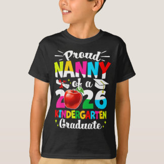 T-shirt Proud nanny of a class of 2026 graduate kids 