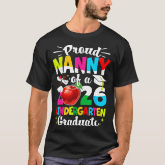 T-shirt Proud nanny of a class of 2026 graduate kids 