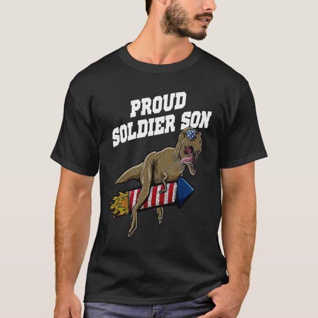 T-shirt Proud Soldier Son American Patriotic USA Patriotis (Devant)