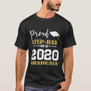 T-shirt Proud Step Dad d'un blanc diplômé de 2020
