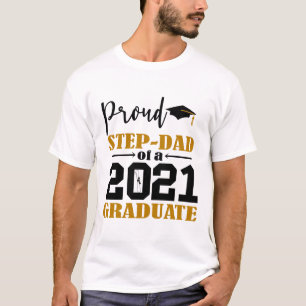 T-shirt Proud Step Papa d'un diplômé de 2021