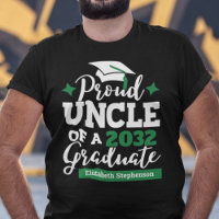 Proud Uncle 2023 diplômé noir vert nom de goût