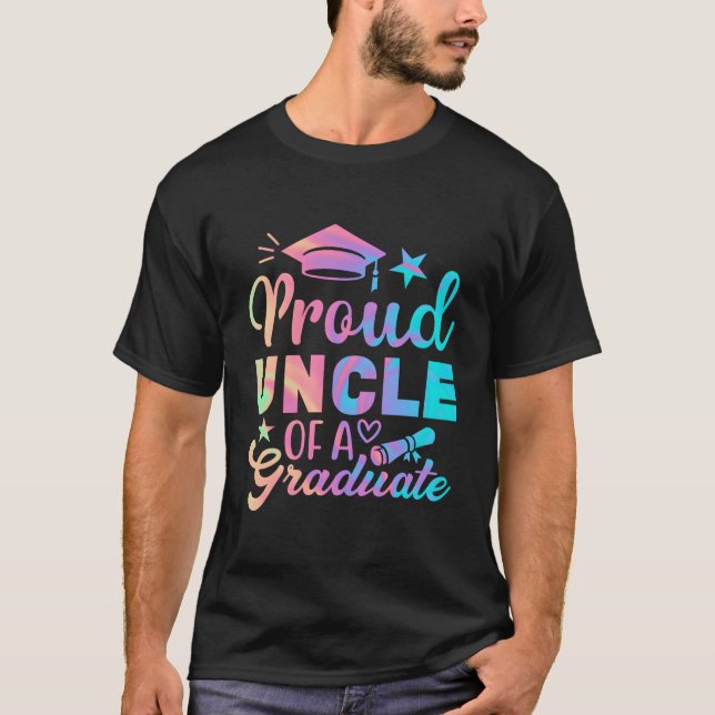 T-shirt Proud Uncle Done Class Of 2023 Graduate Family Gra (Devant)