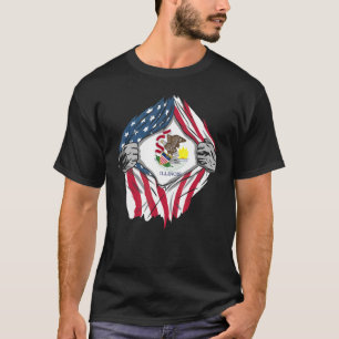 T-shirt Proud Usa Home Country Patriotic Home State Flag I