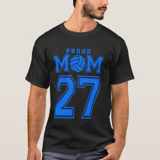 T-shirt Proud Volleyball Maman Numéro 27 B