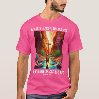 T-shirt Proverbes 169 Bible Verse Randonnée Le Christ Étro