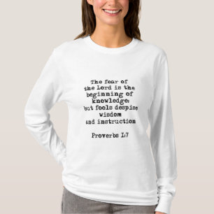 T-shirt Proverbes 1:7  La peur du Seigneur