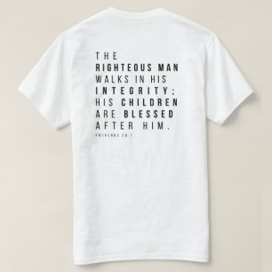 T-shirt Proverbes 20:7 La Fête des pères de l'homme juste 