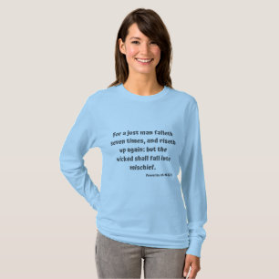 T-shirt Proverbes 24:16 KJV Bible Verse Écriture féminine