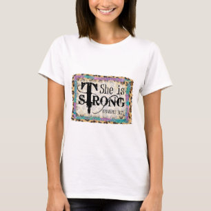 T-shirt Proverbes 31:25 Elle est forte Bible Verse