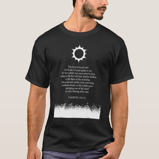 T-shirt proverbes étude biblique 2 samuel 23 3 4 (Devant)