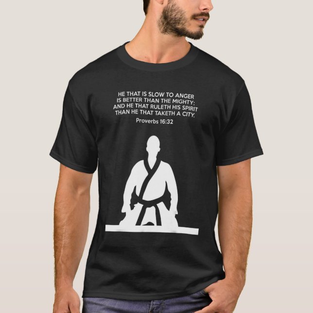 T-shirt proverbes étude biblique Proverbes 16 32 (Devant)