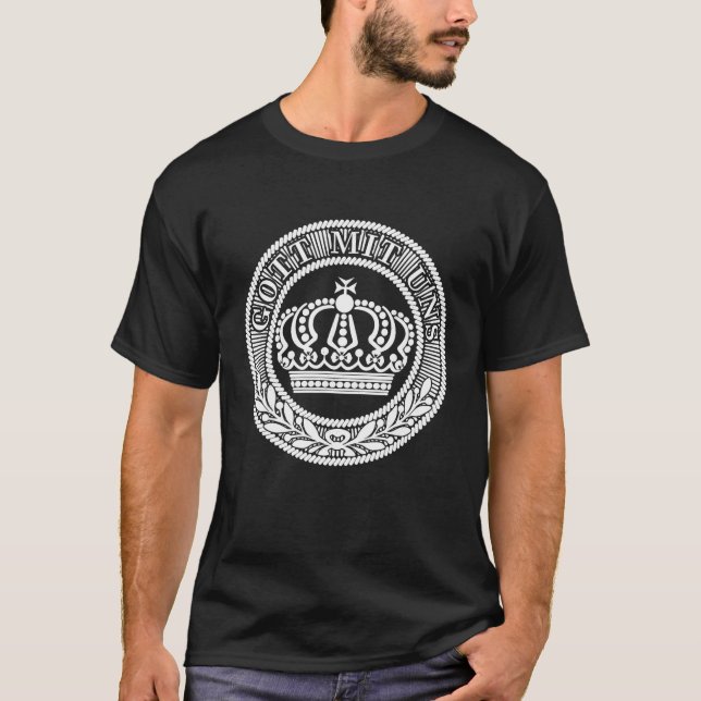 T-shirt Prussie Ceinture Boucle T Chemise Gott Mit Uns All (Devant)