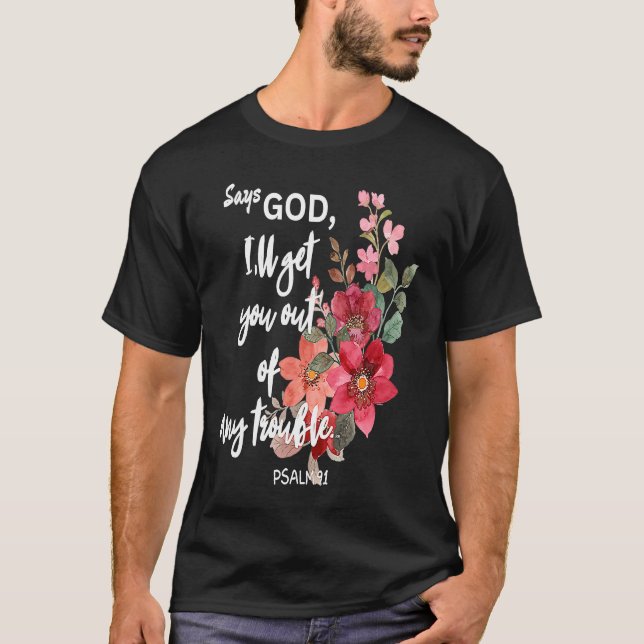 T-shirt PSALM 91 JESUS LOVE And PROTECTION Religious Chris (Devant)