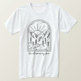 T-shirt Psaume 23 3 Rafraîchit Soul Bible chrétienne Verse