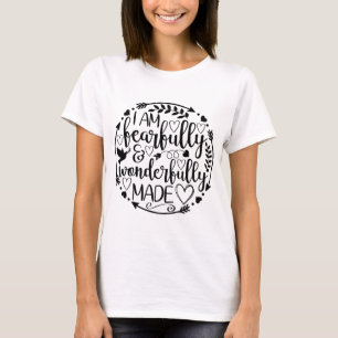 T-shirt Psaume 39 Merveilleusement fait Écriture chrétienn