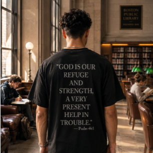 T-Shirt Psaume 46:1 Dieu est notre refuge et notr