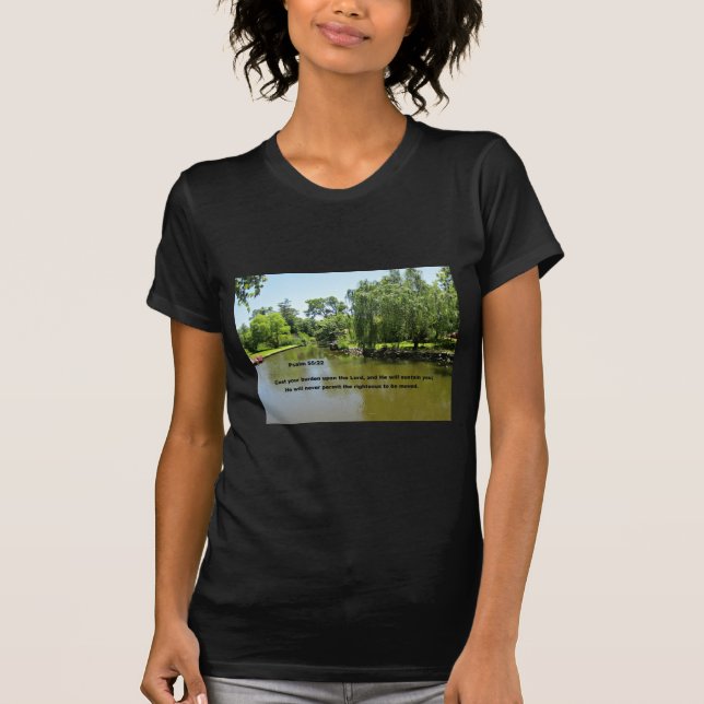 T-shirt Psaume 55:22 Posez votre fardeau sur le Seigneur.. (Devant)