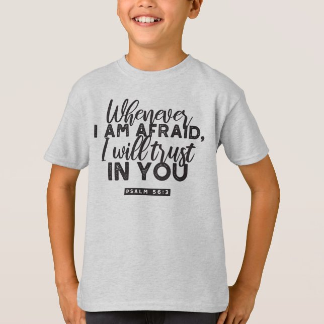 T-shirt Psaume 56:3 Bible Verse Art "Je ferai confiance en (Devant)
