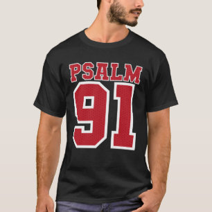 T-shirt Psaume 91 Bible Verse Christian Mon Refuge Mon Jés