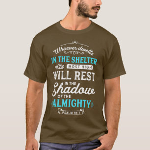 T-shirt Psaume 91 Verse de la Bible Citation Tout-Puissant