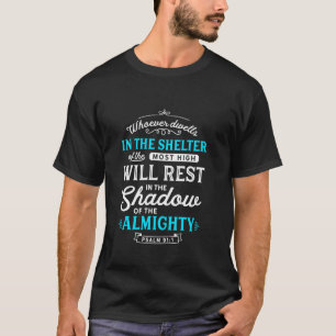 T-shirt Psaume 91 Versets de la Bible Citation Tout-Puissa