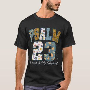 T-shirt Psaume chrétien 23 Rétro Le Seigneur est mon berge