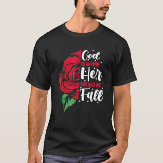 T-shirt Psaume Chrétienne 465 Dieu est en elle Elle ne veu
