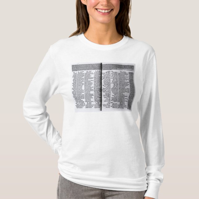 T-shirt Psaume de David : Psalterim Octaplums, 1516 (Devant)