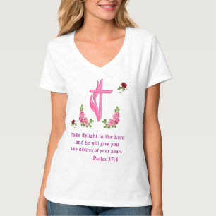 T-shirt Psaumes 37:4 Prenez plaisir dans le Seigneur