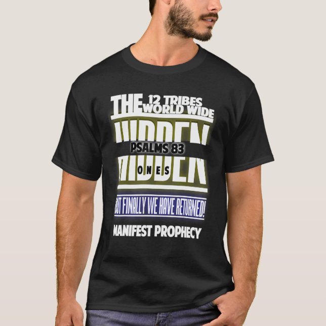 T-shirt Psaumes 83 Les Cachés Roi Jacques Bible 12 Trib (Devant)