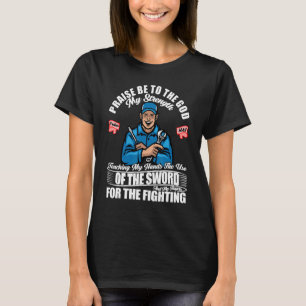 T-shirt Psaumes Verset biblique Mécanicien diesel Évangile