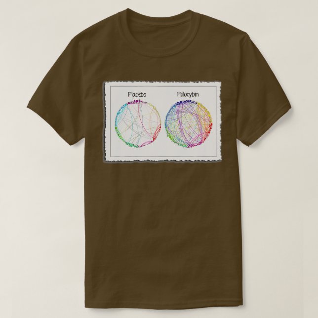 T-shirt Psilocybin Analyse du cerveau Image Science psyché (Design devant)