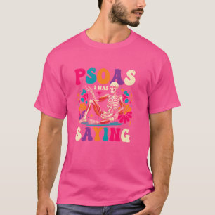 T-shirt Psoas Je Disais Drôle Skeleton Massage Thérapie
