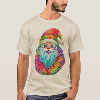 T-shirt Psychedelic Père Noël Streetwear