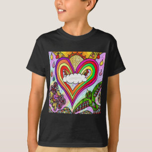 T-shirt Psychédélic Rainbow Heart