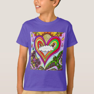 T-shirt Psychédélic Rainbow Heart