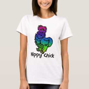 T-shirt psychédélique de poussin de hippie de