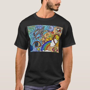 T-shirt Psychédélique des années 60 rétro à la plage Vêtem