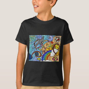 T-shirt Psychédélique des années 60 rétro à la plage Vêtem