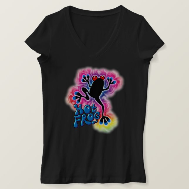 T-shirt psychédélique du Surf Hot Frog (Design devant)
