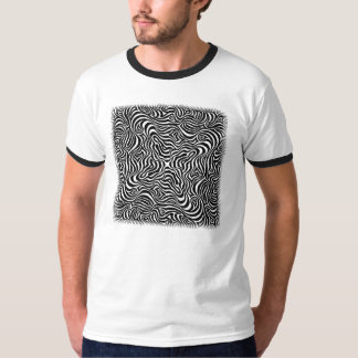 T-shirt psychédélique linéaire d'art op de