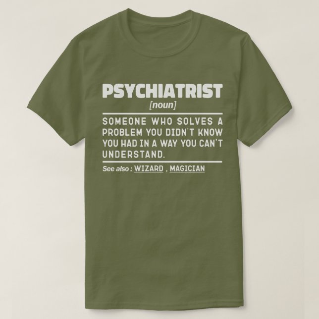 T-shirt Psychiatre Noun Psychiatrie Diplôme étudiant (Design devant)