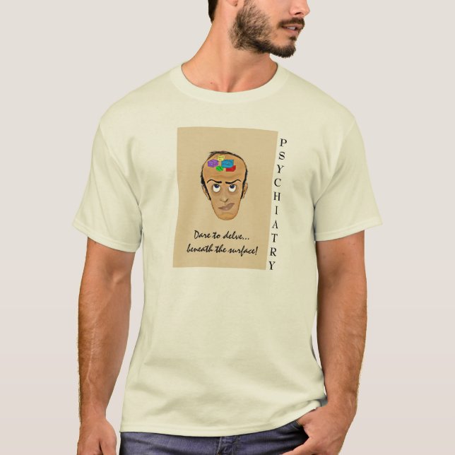 T-shirt Psychiatrie-Cartoon Humour (Devant)
