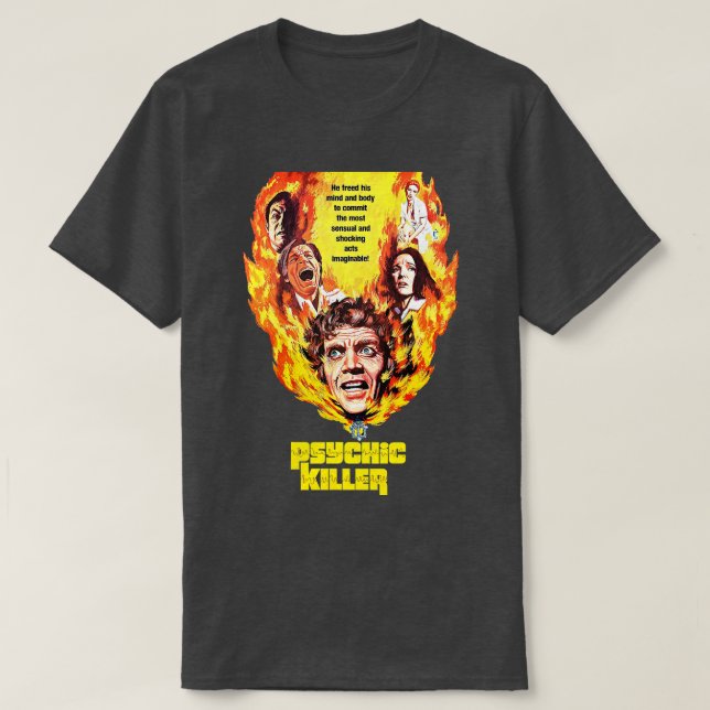 T-shirt Psychic Killer Retro Cult Classic Horror Fan Art (Design devant)